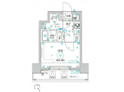 クレイシア品川戸越(1K/5階)の間取り写真