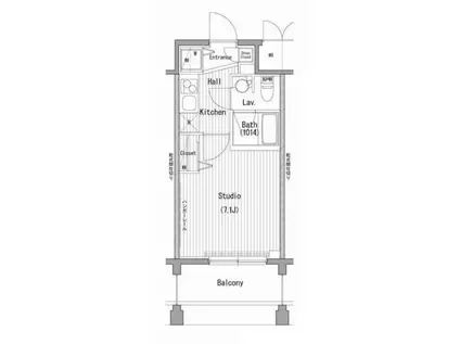 ガーラ・プレシャス横濱関内(1K/5階)の間取り写真