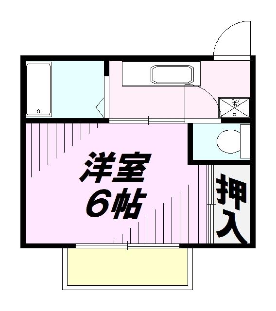 エトワール(1K/2階)の間取り写真