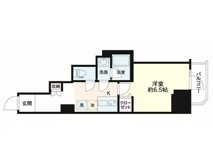 GENOVIA御徒町SKYGARDEN(1K/7階)の間取り写真