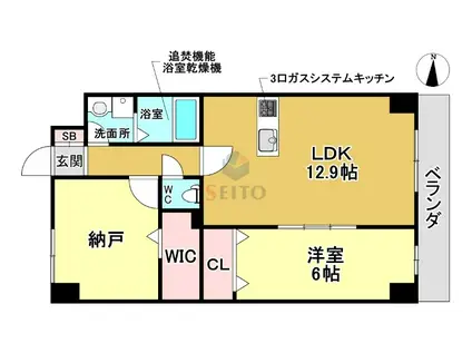 GROOVE豊中レジデンス(1SLDK/8階)の間取り写真