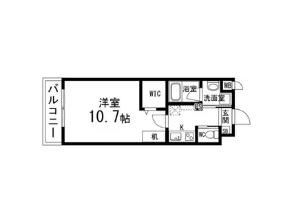 S.F北仙台ステーション(1K/4階)の間取り写真