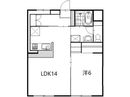 松下細島ライフ(1LDK/3階)の間取り写真
