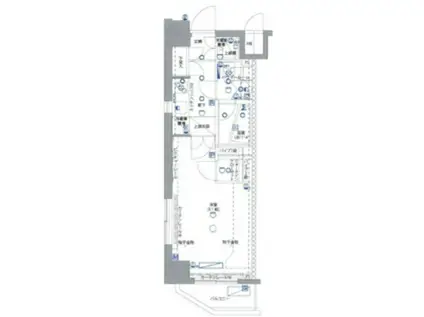 GROWS錦糸町MIRUNA HILLS(1K/2階)の間取り写真