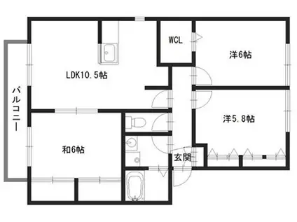 LIVE-TOWN(3LDK/2階)の間取り写真