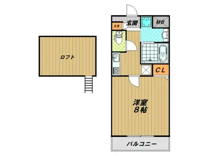 クレアドル須磨(1K/5階)の間取り写真