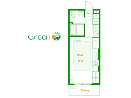 リブリ・平塚(1K/3階)の間取り写真