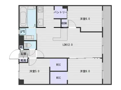 パレクイーンズ(3LDK/2階)の間取り写真