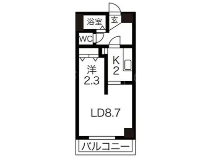 AMS東札幌24(1LDK/5階)の間取り写真