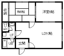 STELLA緑町A・B(2LDK/1階)の間取り写真