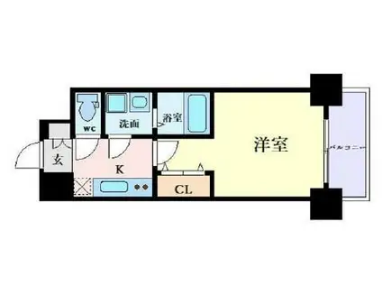 アドバンス三宮シュロス(1K/3階)の間取り写真