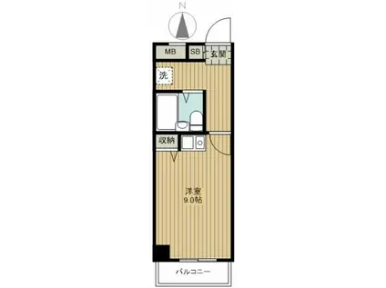 アーツ白金(1K/3階)の間取り写真