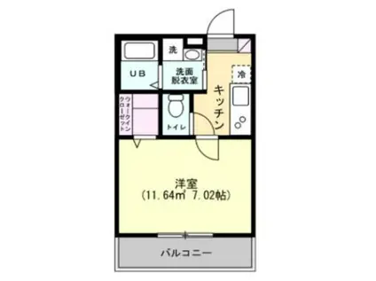 WITHFUN小田急相模原駅南口(1K/2階)の間取り写真