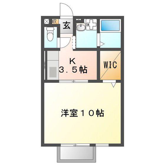 エクセランボワ(1K/2階)の間取り写真