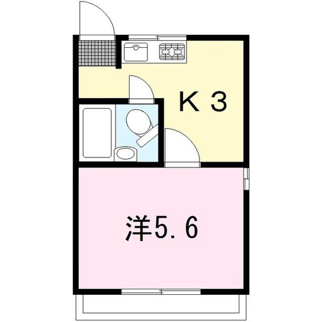 ハイツ菊(1K/3階)の間取り写真