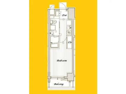 MAIN STAGE横浜(1K/3階)の間取り写真