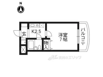パラドール伏見403(1K/4階)の間取り写真