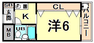 アートレジェンド(1K/3階)の間取り写真