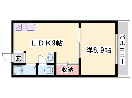 アンドステージ(1LDK/1階)の間取り写真