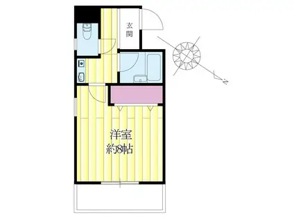 パルハイム(1K/2階)の間取り写真