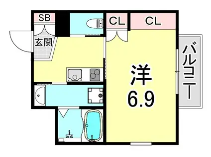KE OLA HOUII(1K/3階)の間取り写真