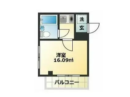 ジュネパレス草加第6(1K/5階)の間取り写真