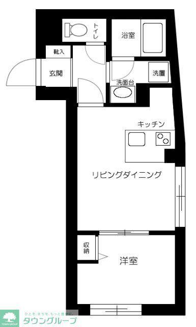 ES-GRANDE東中野(1LDK/1階)の間取り写真