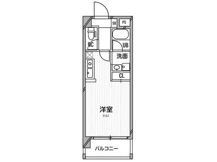 アーデン千里中央(ワンルーム/3階)の間取り写真