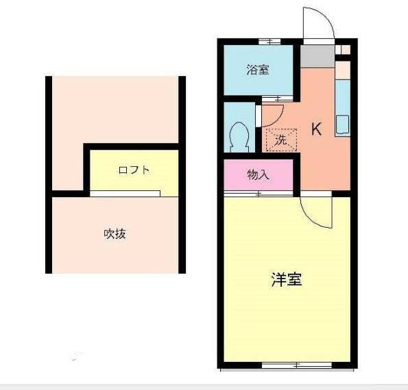アルテミスキャッスル大和町(1K/1階)の間取り写真