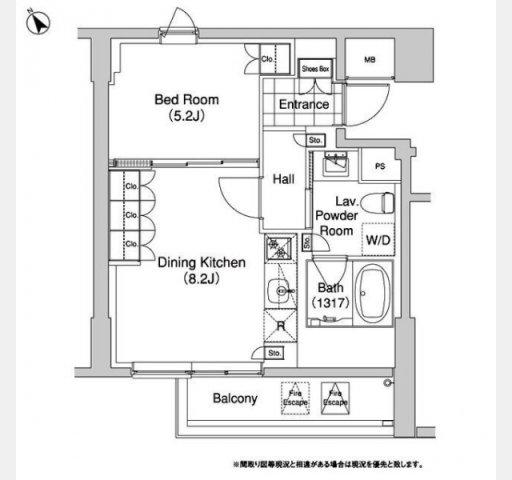 代官山BLESS(1LDK/4階)の間取り写真