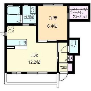 シャーメゾン W・E ウエスト棟(1LDK/1階)の間取り写真