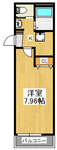 江戸川BASE(1K/3階)の間取り写真