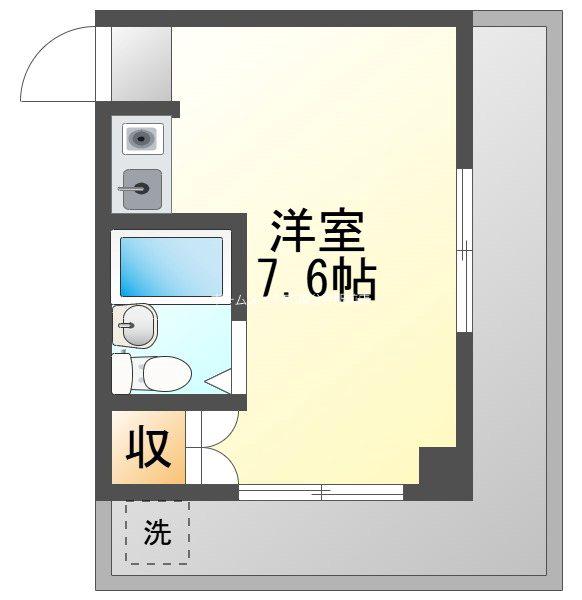 メゾンドサンベール(1K/2階)の間取り写真