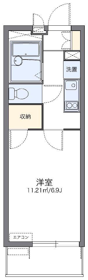 レオパレスボヌール(1K/3階)の間取り写真