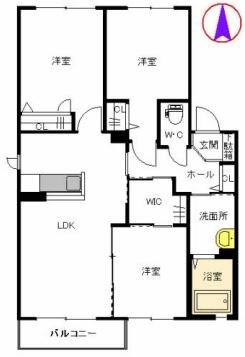 アンビシヨン(3LDK/2階)の間取り写真