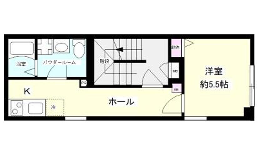 クンシ ラン(1K/3階)の間取り写真