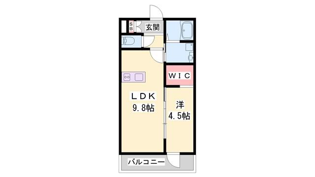メゾン ド アミュレット(1LDK/2階)の間取り写真