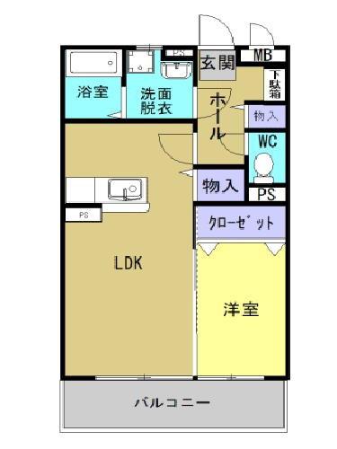 N-STYLE(1LDK/1階)の間取り写真