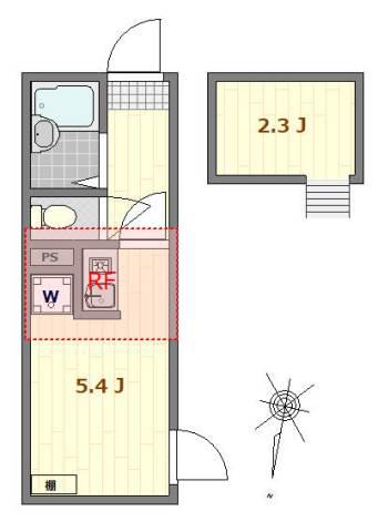 ノーザンロード北千住II(ワンルーム/3階)の間取り写真