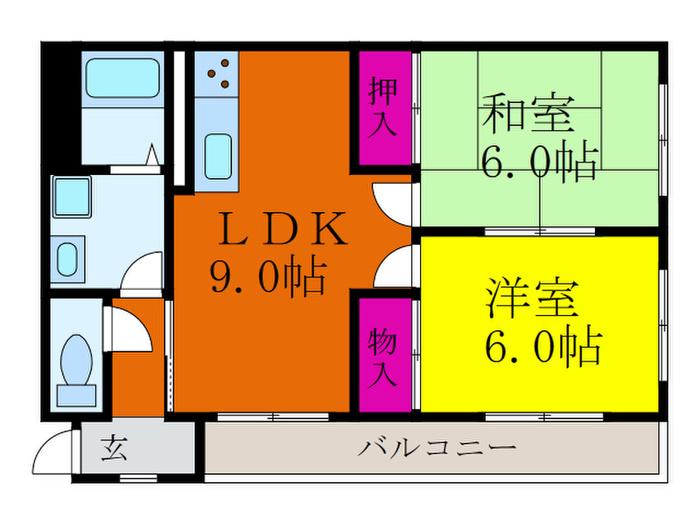 せんちゅりーみしま(2LDK/1階)の間取り写真