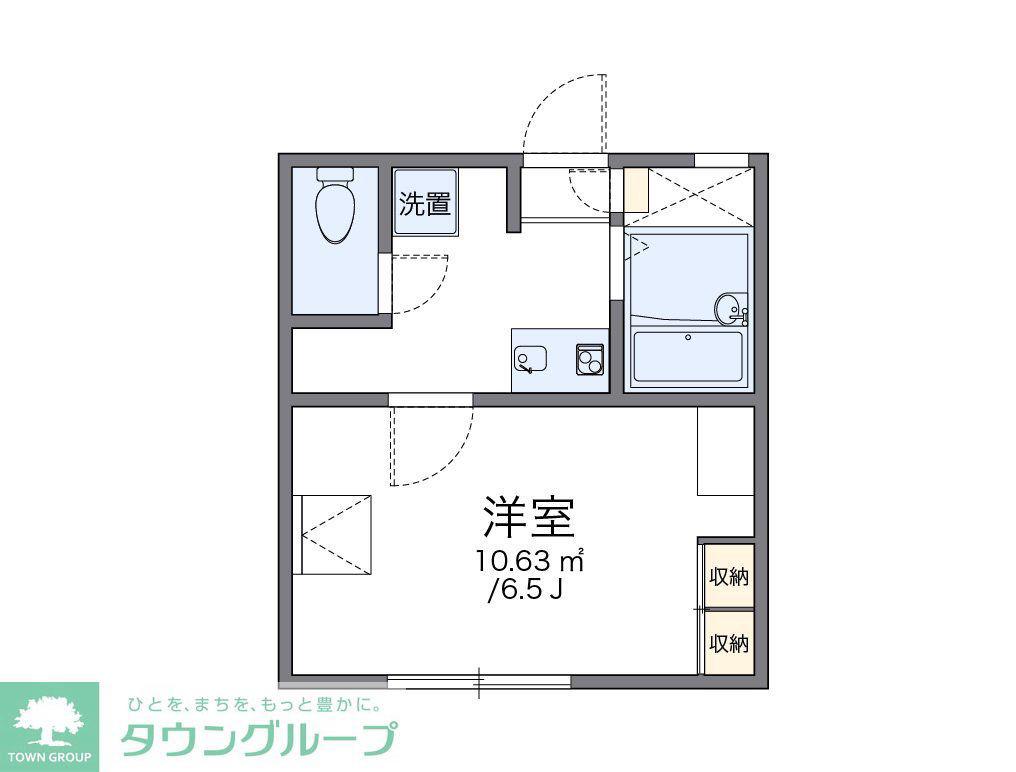 レオパレス美好町TRH(1K/1階)の間取り写真