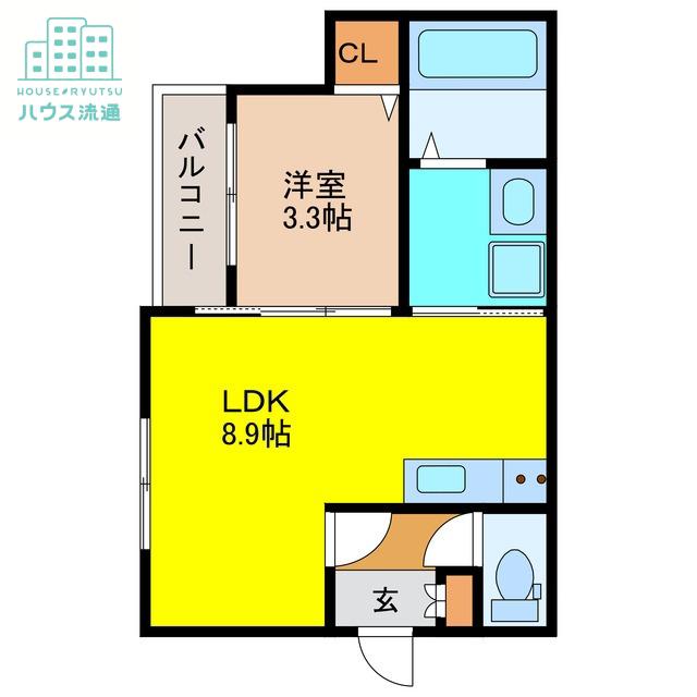 クレールソフィア(1LDK/1階)の間取り写真