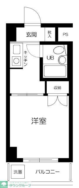 ハイタウン大森ナンバー5(1K/4階)の間取り写真