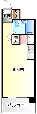 メゾン三田赤坂(ワンルーム/2階)の間取り写真