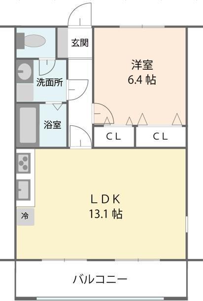 コージンハウス守谷(1LDK/3階)の間取り写真