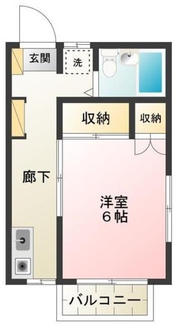 エルフィンハイムA棟(1K/1階)の間取り写真