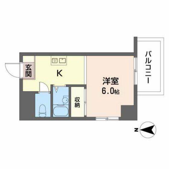 第1NSビル(ワンルーム/10階)の間取り写真