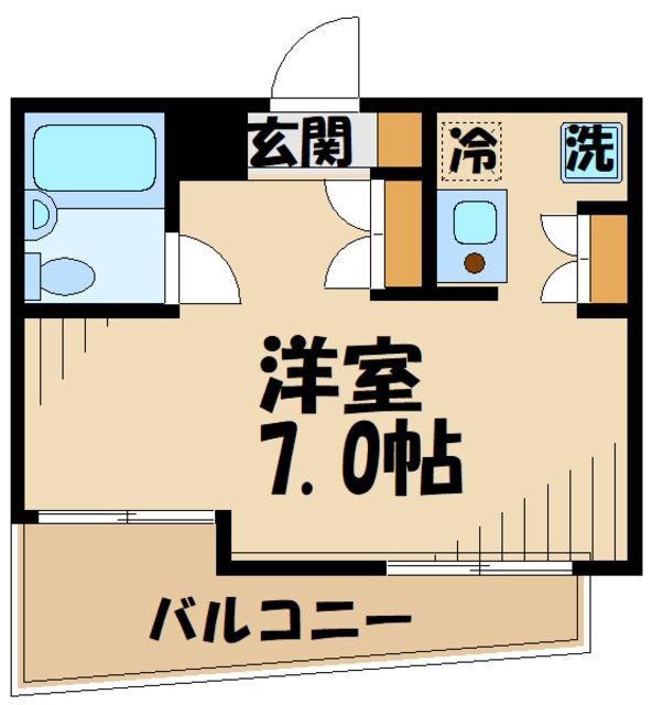 ドルチェ府中TWINEXCEL(ワンルーム/8階)の間取り写真