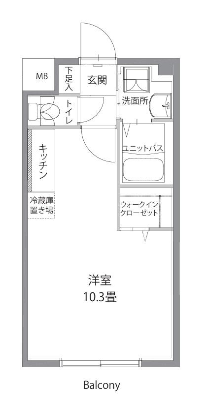 リブレ子安(ワンルーム/2階)の間取り写真