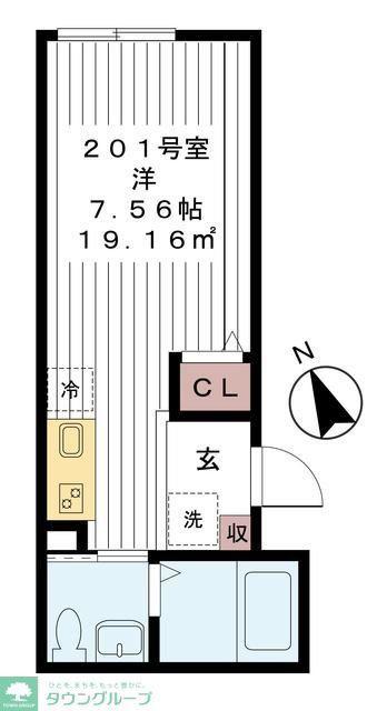 COLINA大岡山(ワンルーム/2階)の間取り写真